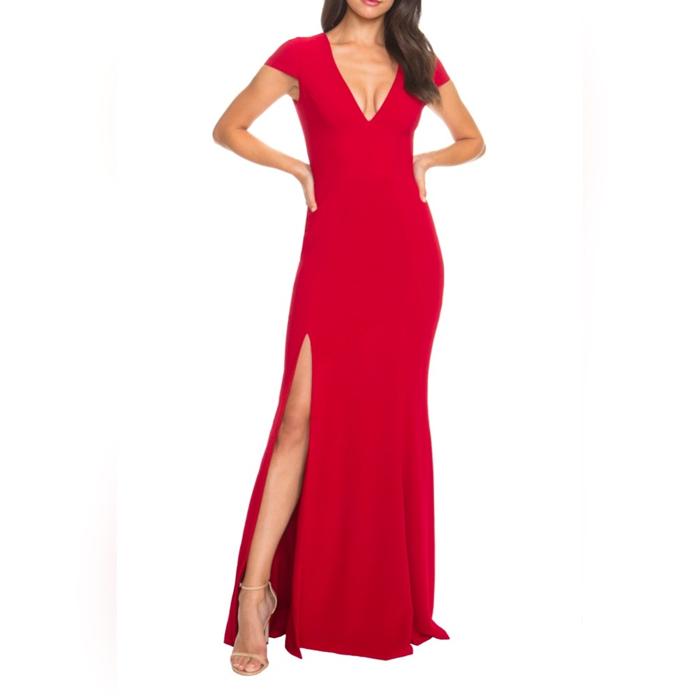 Dress The Population Karla Gown – Garnet